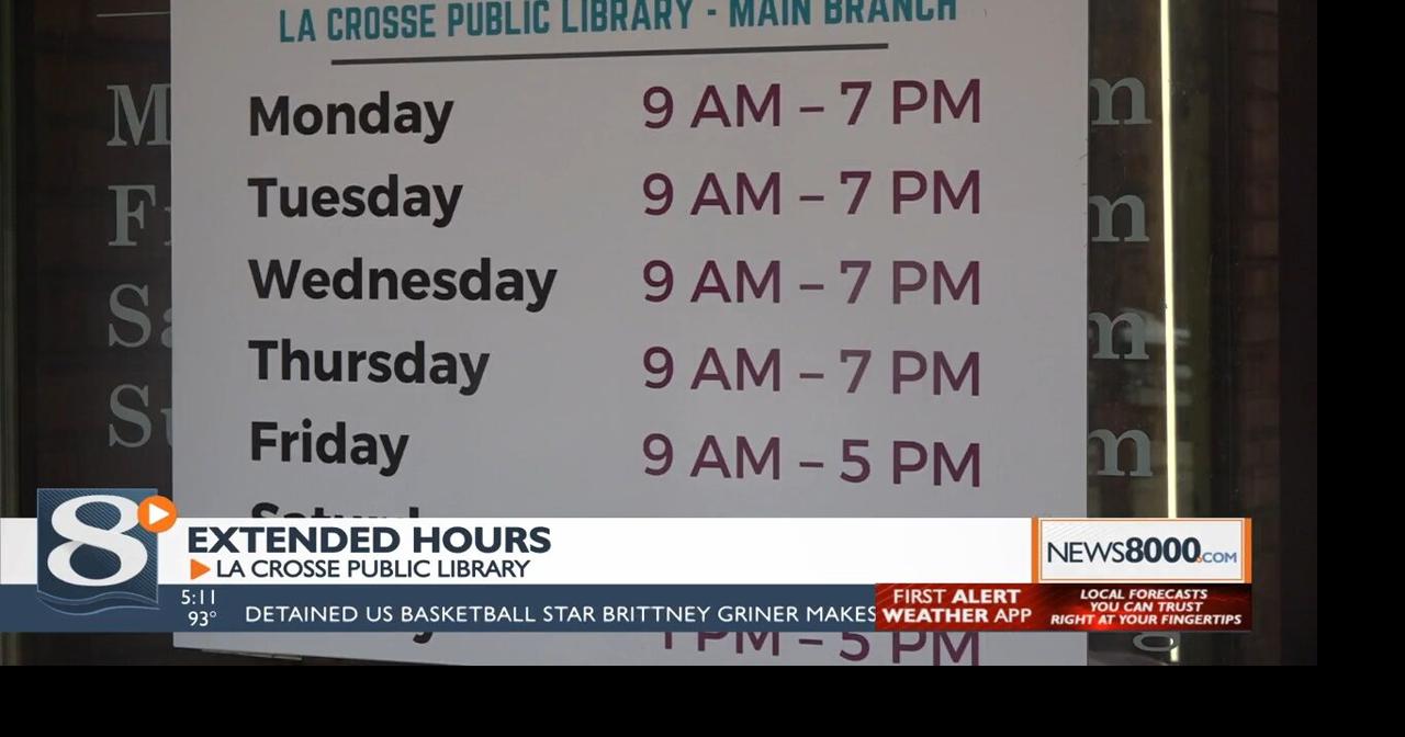 La Crosse Public Library expands operating hours at their main branch La Crosse