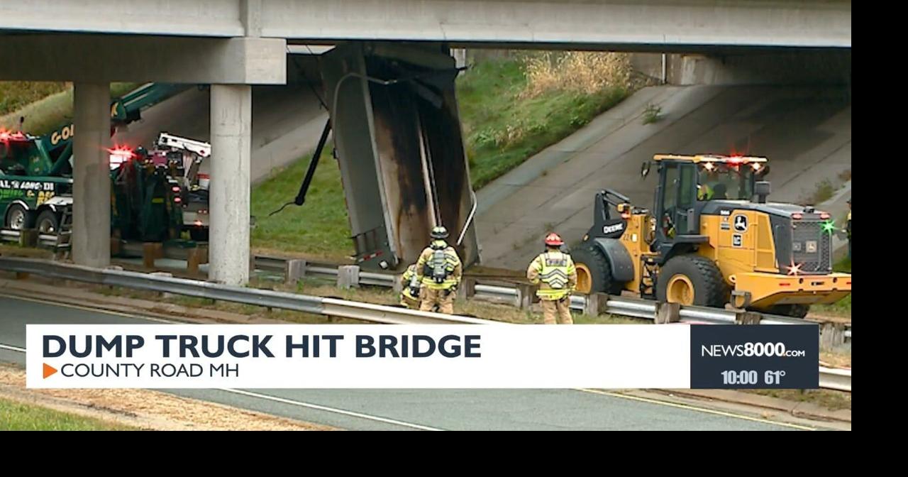 Dump truck crashed into bridge by Highway 53 | News | news8000.com