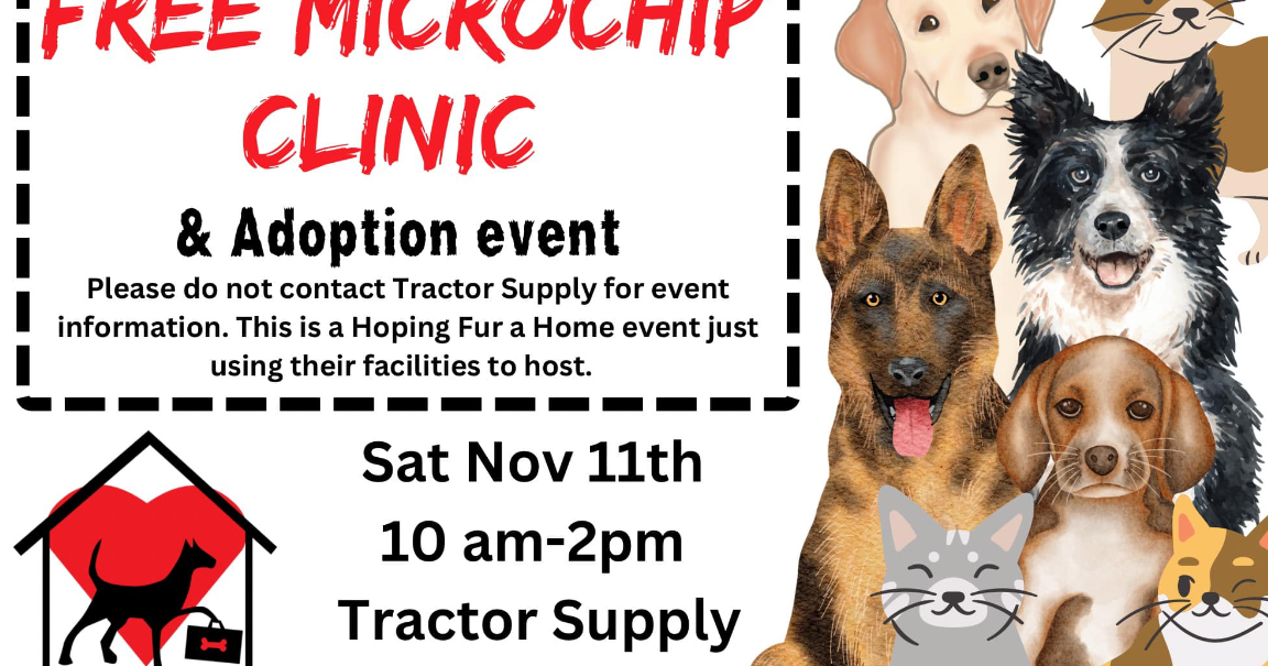 Monroe County nonprofit hosting free pet microchip clinic Nov. 11