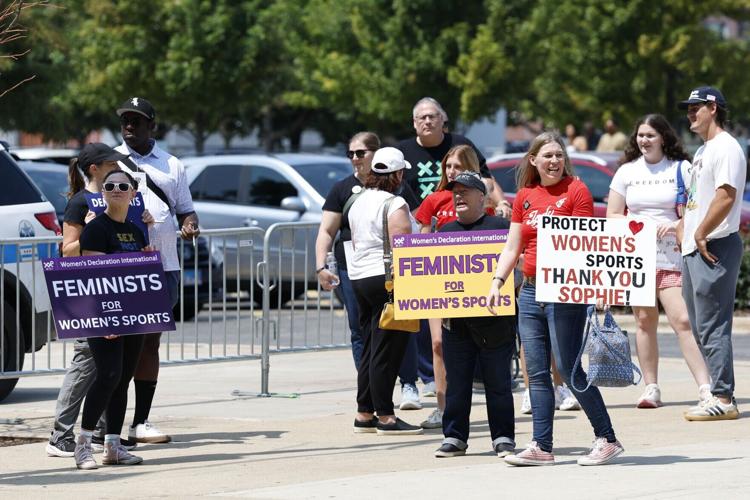 Printable Gamer Protests at WNBA game mirrors U.S. trans-athlete debate | National ...
