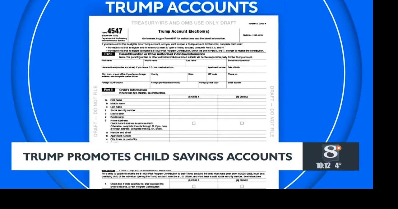 Trump Promotes Child Savings Accounts