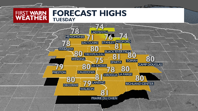 Warmer temperatures with potential fire danger due to breezy and dry ...