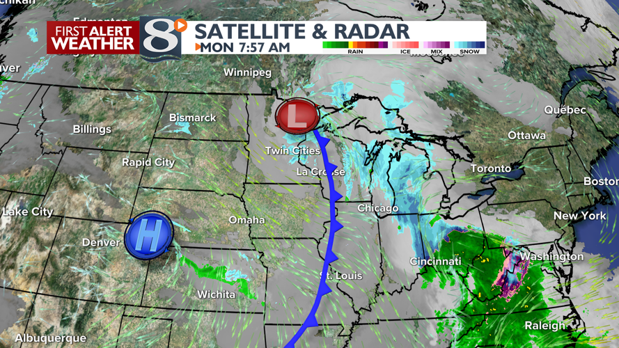 Another Round of Rain & Snow This Afternoon with Breezy & Cool ...