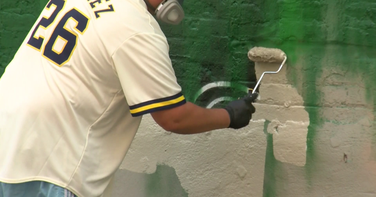 Artist repairs mural of Giannis Antetokounmpo in downtown Milwaukee after vandalism By Jenna Wells Jul 2, 2026 Jul 2, 2026 Updated 17 mins ago