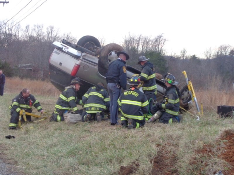 Update Man airlifted following Bedford wreck