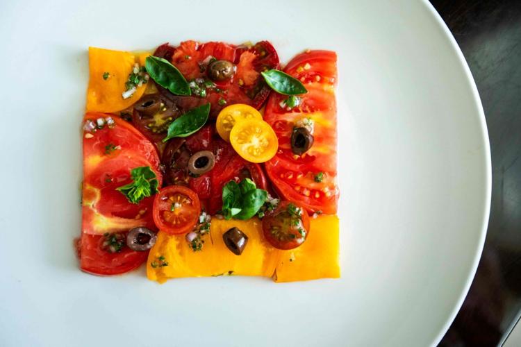 plated tomatoes