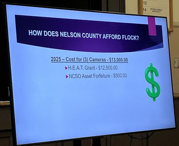 Cost of Flock Safety cameras in Nelson County