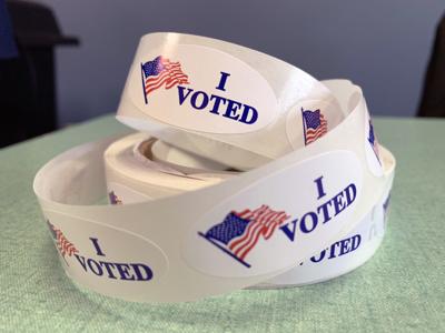 I Voted election stickers