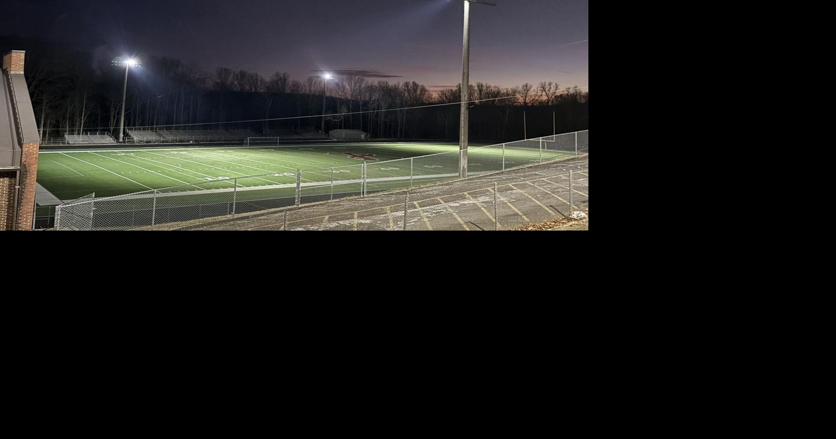 Lancer Stadium at night