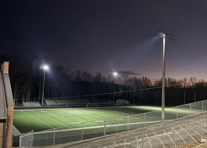 Lancer Stadium at night