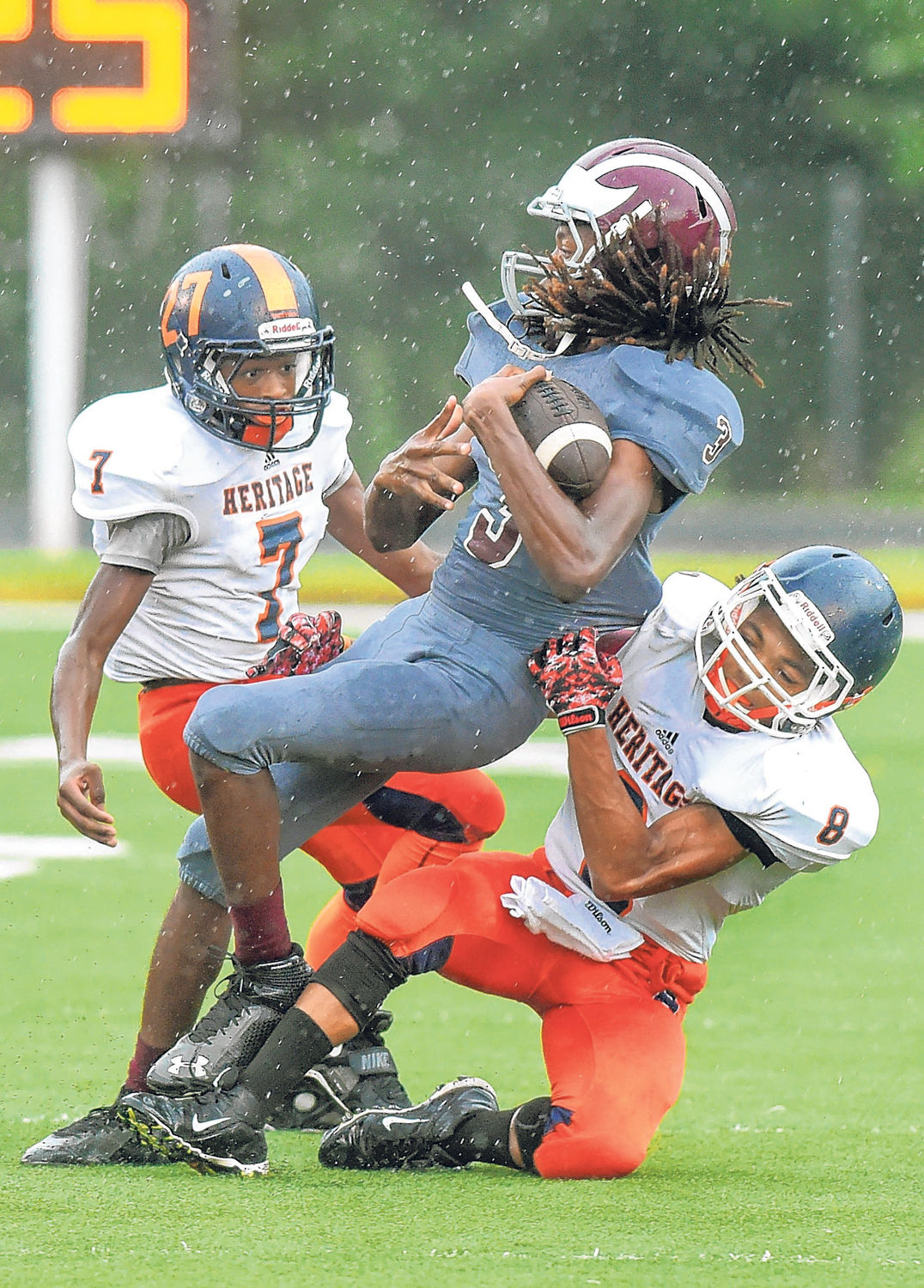 Lancers JV football takes a loss against Heritage Sports