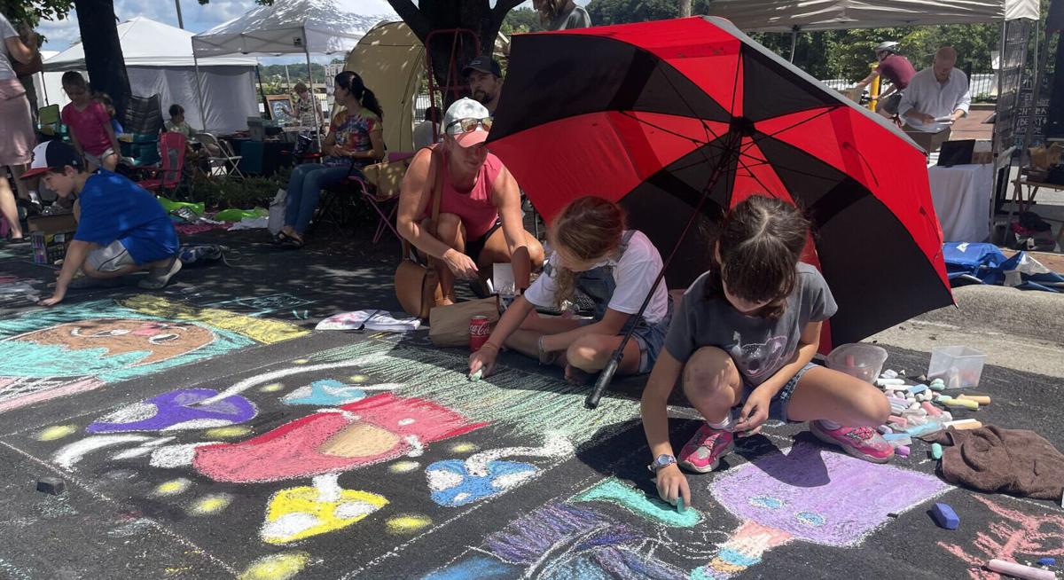 Chalk artists gather at Amazement Square in Lynchburg