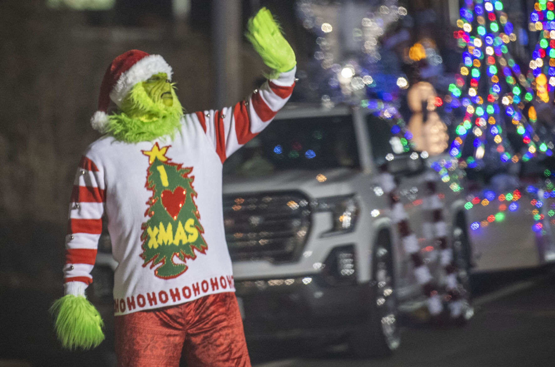 Amherst celebrates the season with reverse Christmas parade