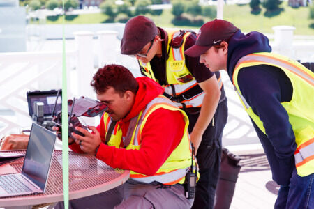 Student drone operators provide eyes in the sky for Commencement