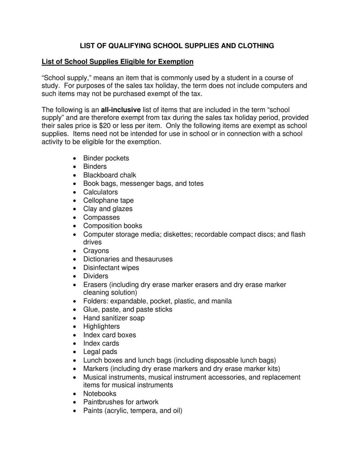 Qualifying School Supplies And Clothing Business Newsadvance Com