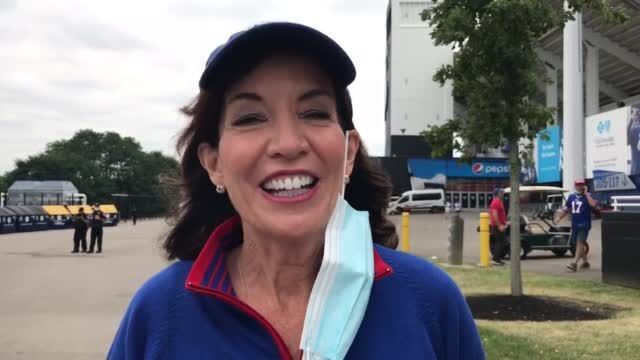 Gov. Kathy Hochul attends Buffalo Bills game