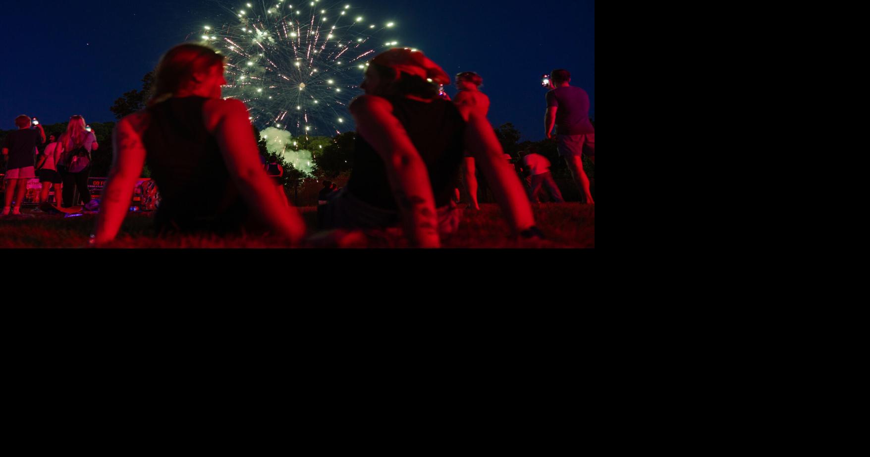 Fireworks light up the night sky in Lynchburg