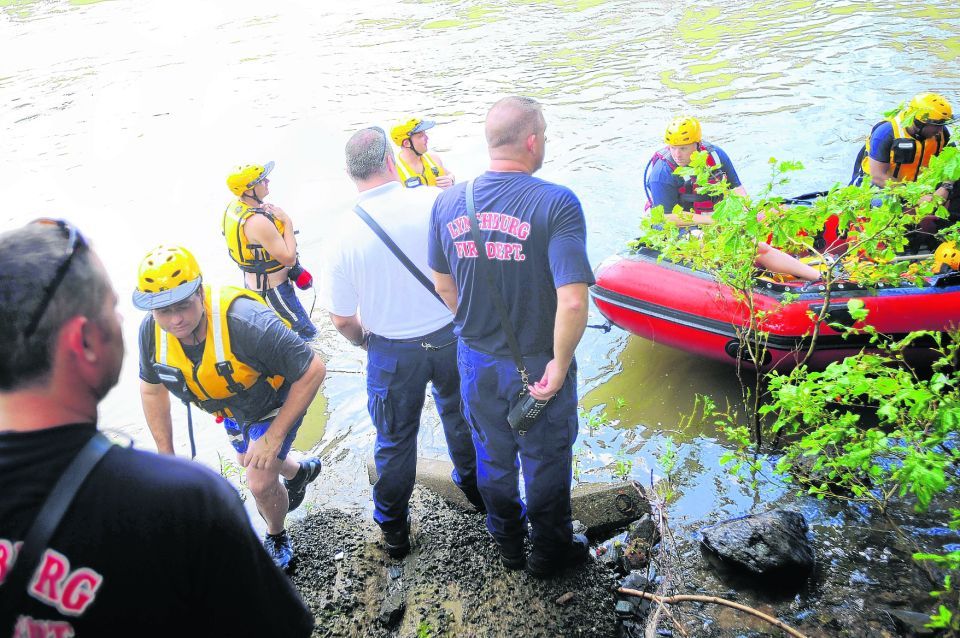 Lynchburg Fire Department practices swift water rescues