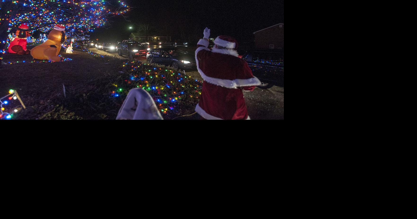 Leesville Road house lights up night with Christmas cheer