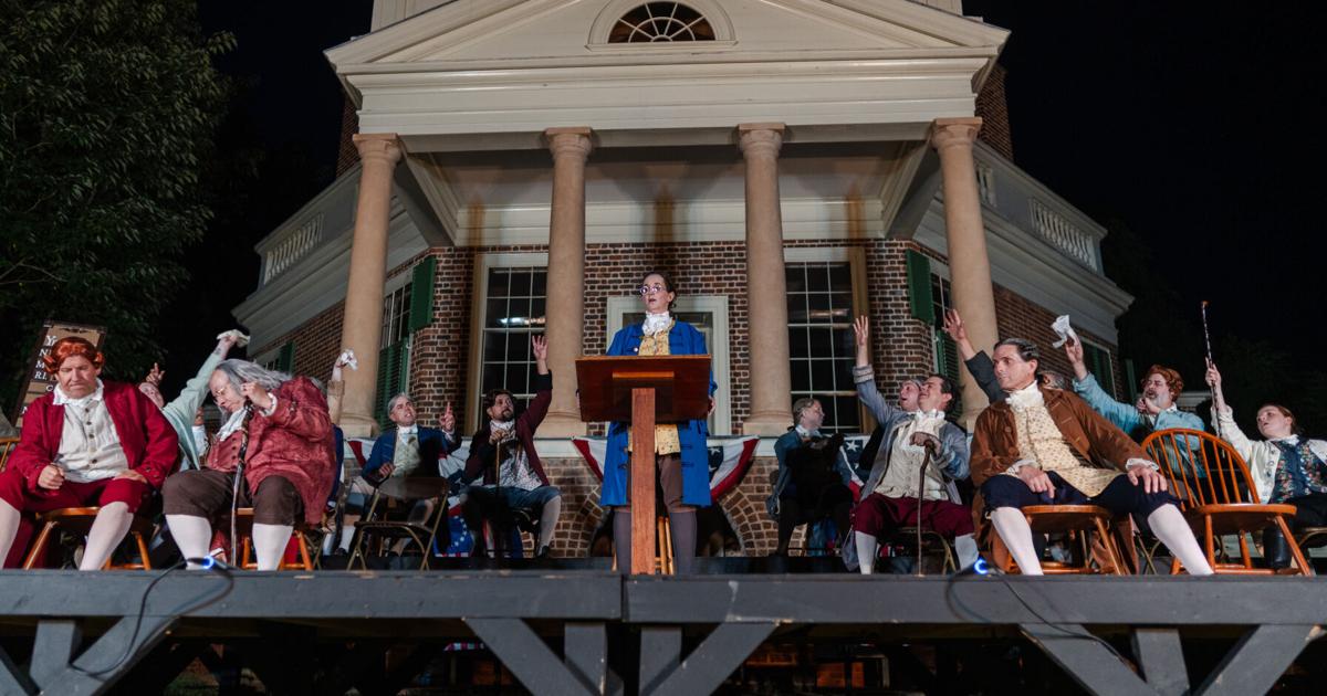 History and music: Scenes from “1776” at Poplar Forest