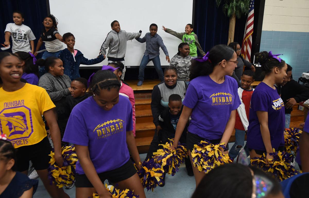 Photos Dunbar Cheerleaders Get Dearington Students Pumped Up For Sols Local News Newsadvance Com In his life, he has been through a lot of suffering, he experienced slavery and racism. dunbar cheerleaders get dearington
