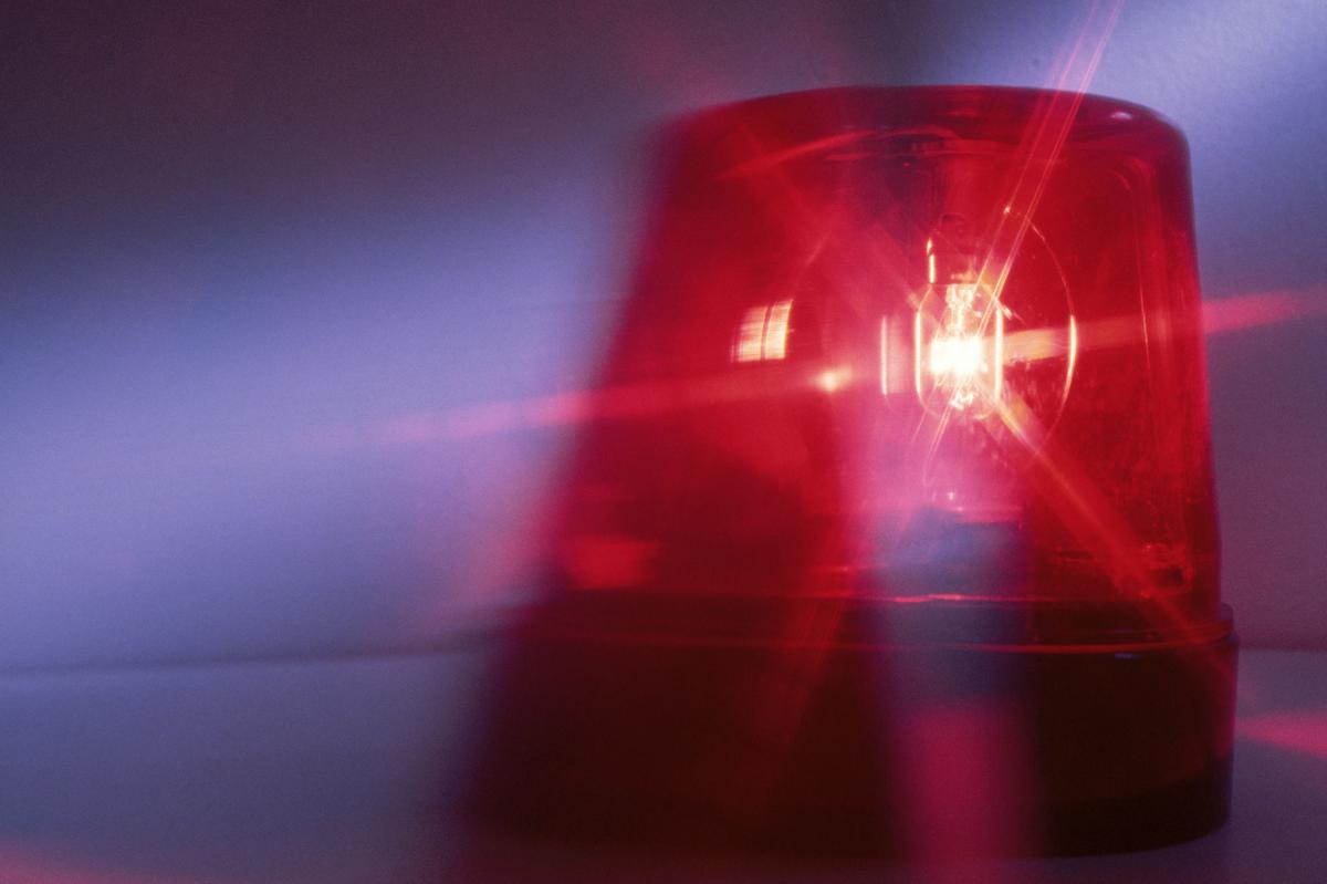 Emergency light stock image