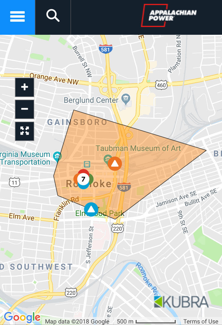 Appalachian Power Outage Map Roanoke Va