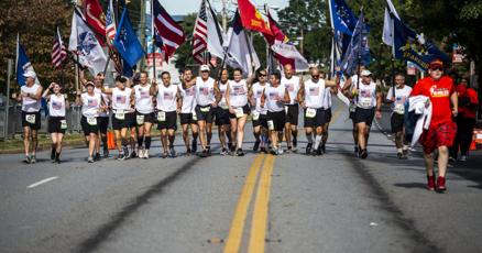 Steve Bozeman says goodbye to the Color Guard the running group he started in 2001 Steve Bozeman says goodbye to the Color Guard the running group he started in 2001
