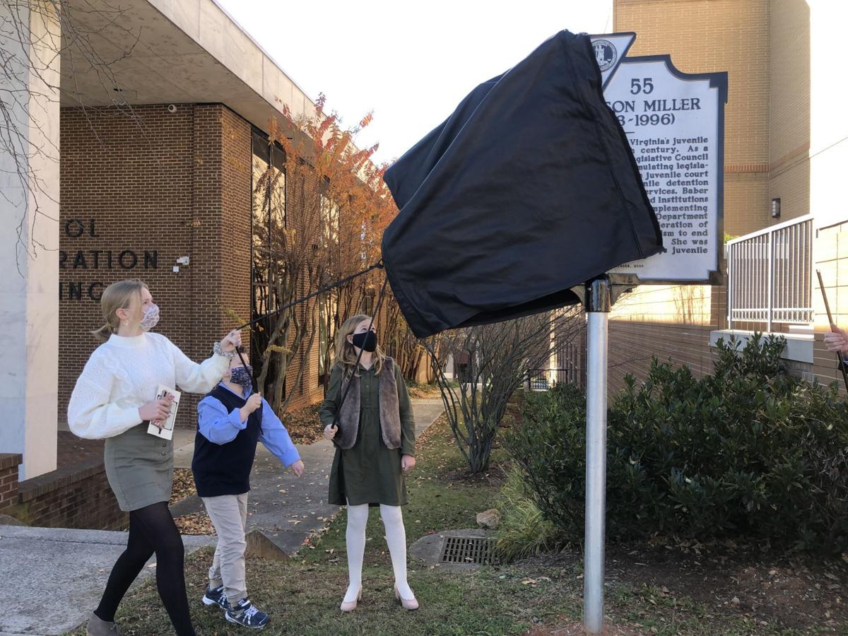 Lucy Harrison Miller Baber marker unveiling