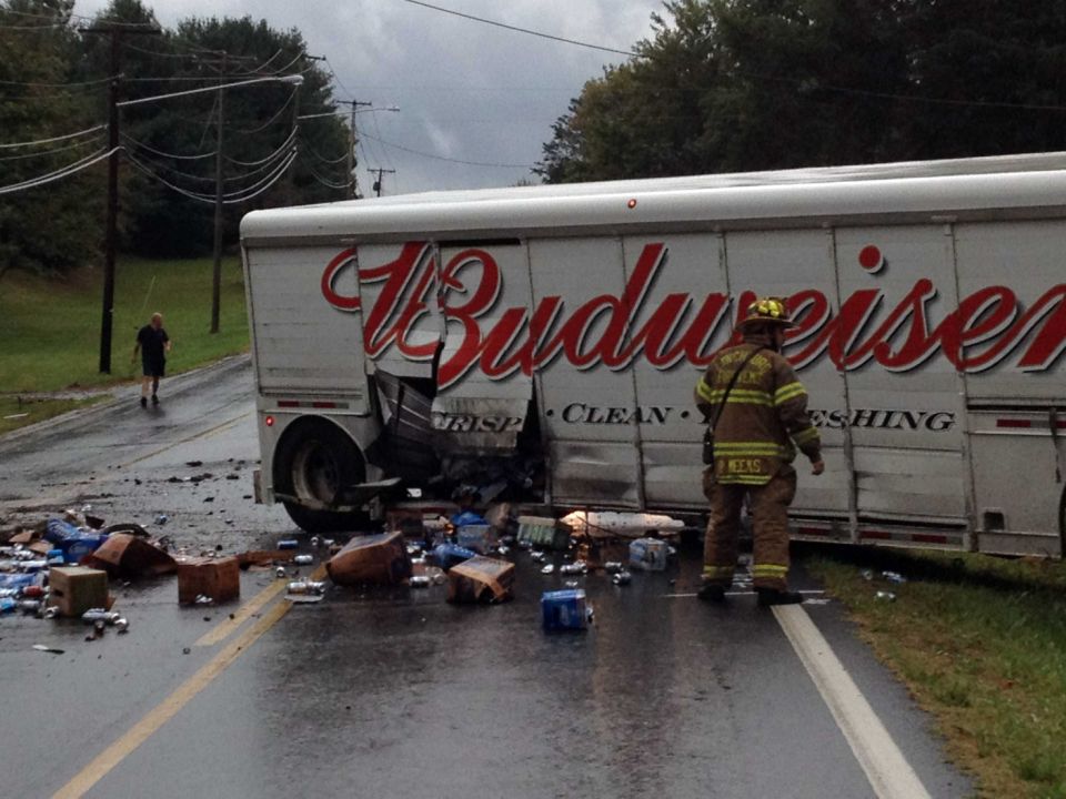 Beer truck wreck delays Boonsboro traffic