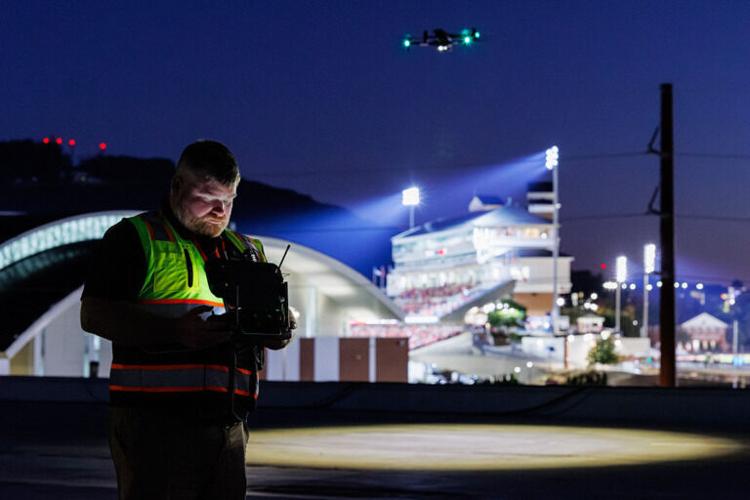 Student drone operators provide eyes in the sky for Commencement