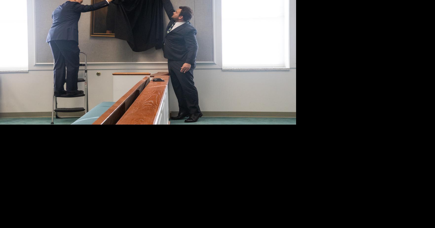 Goad portrait now hangs in Amherst courtroom