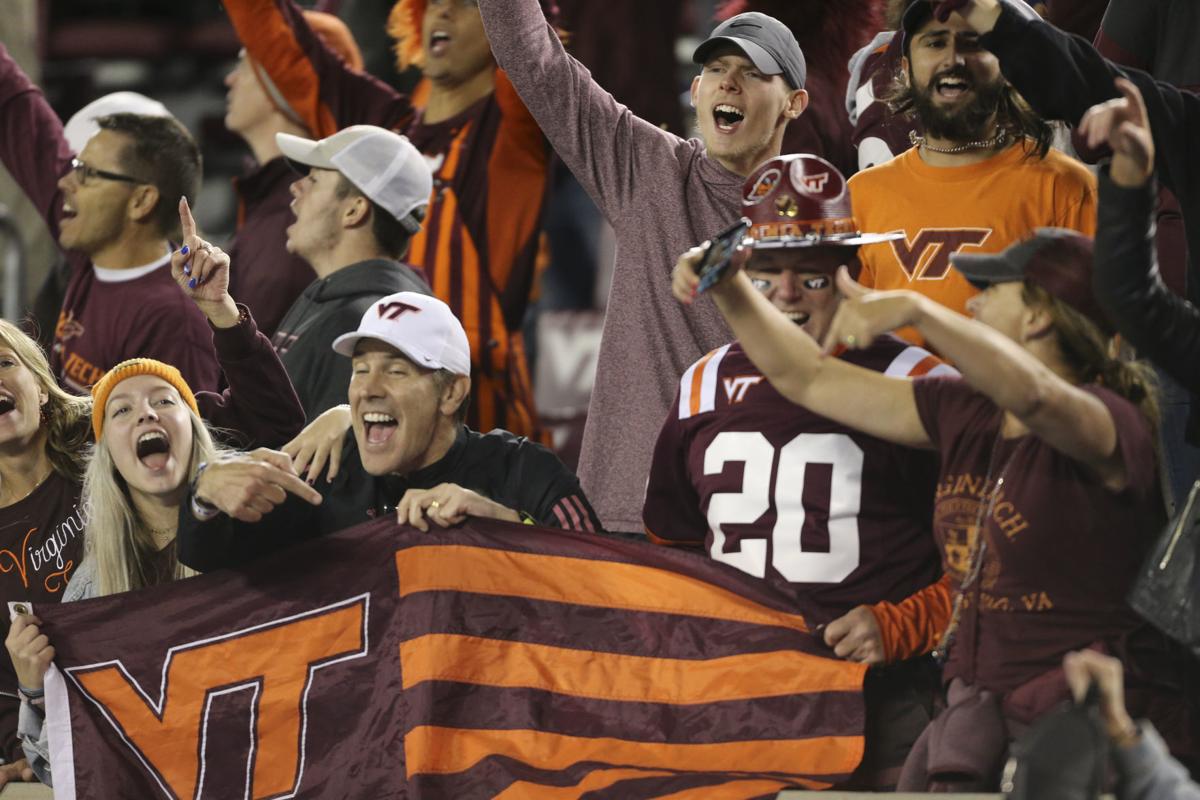 Virginia Tech fans celebrate