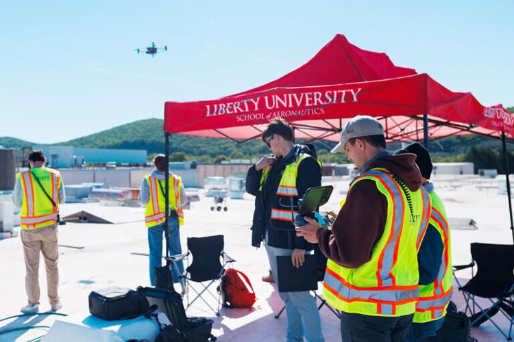 Student drone operators provide eyes in the sky for Commencement
