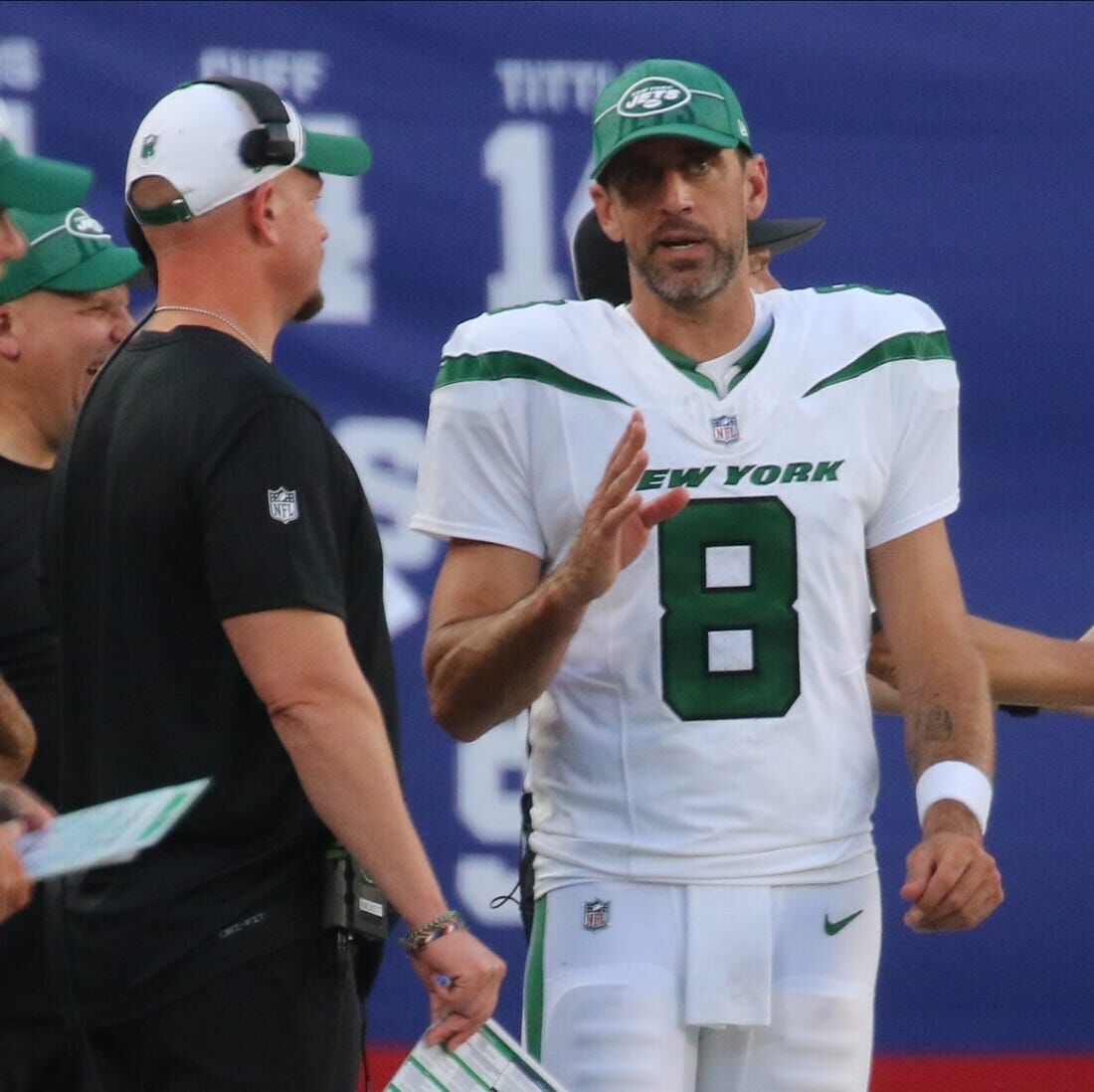1100px x 1098px - Jets OC Nathaniel Hackett certain Aaron Rodgers will play in '24
