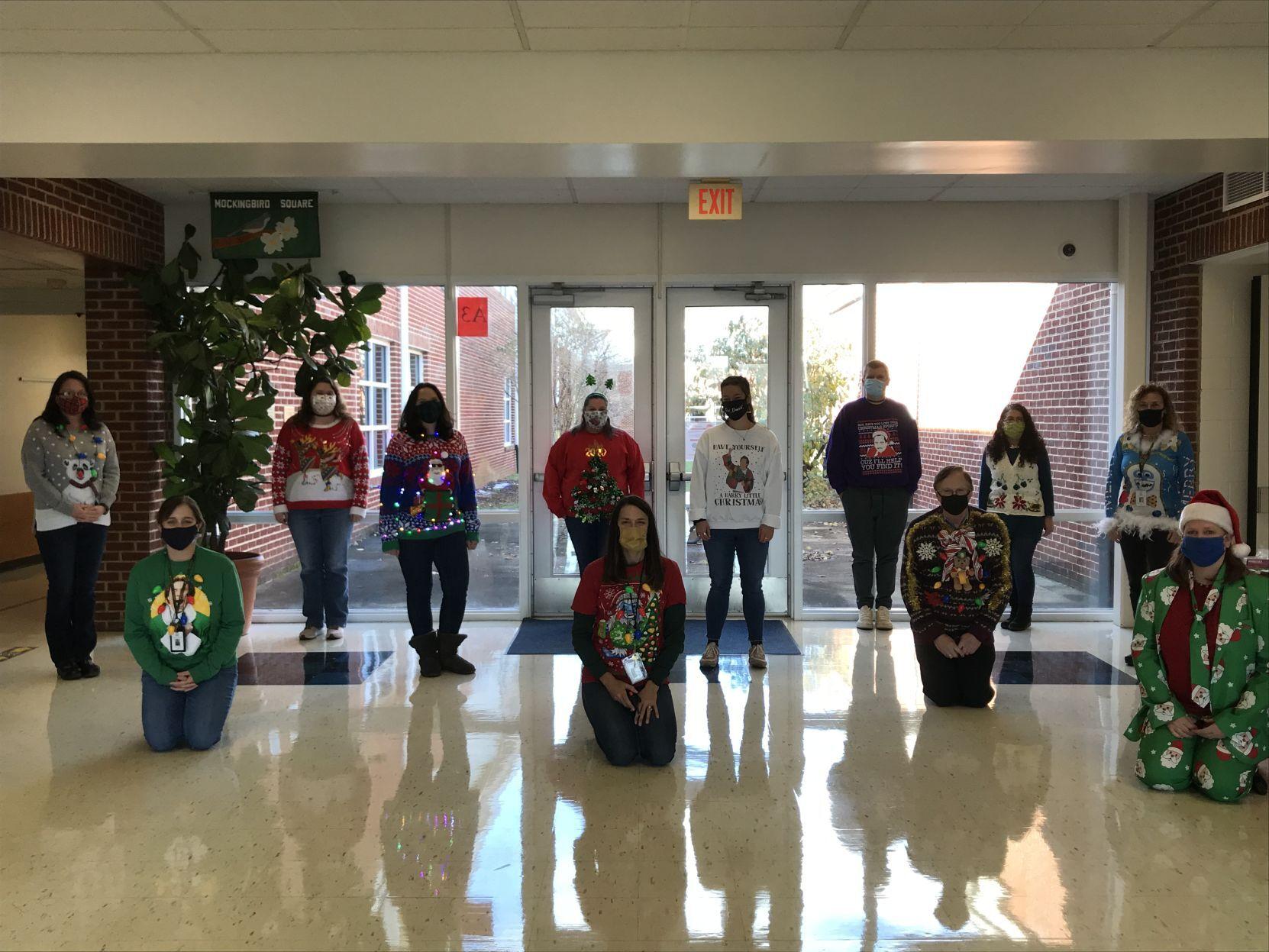 Rockfish River Elementary School staff get 'tackily festive' with ugly
