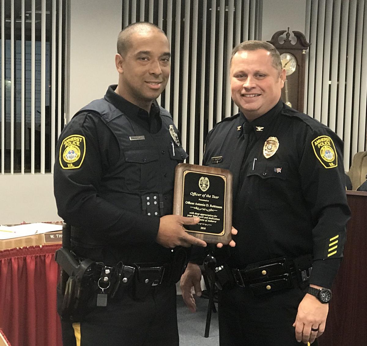 Dante Robinson named Amherst police department's first Officer of the