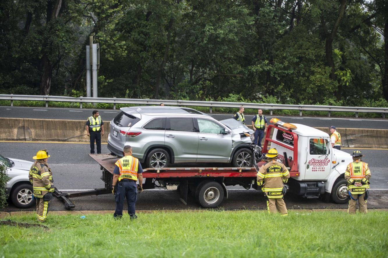 Seven crashes close part of Lynchburg Expressway