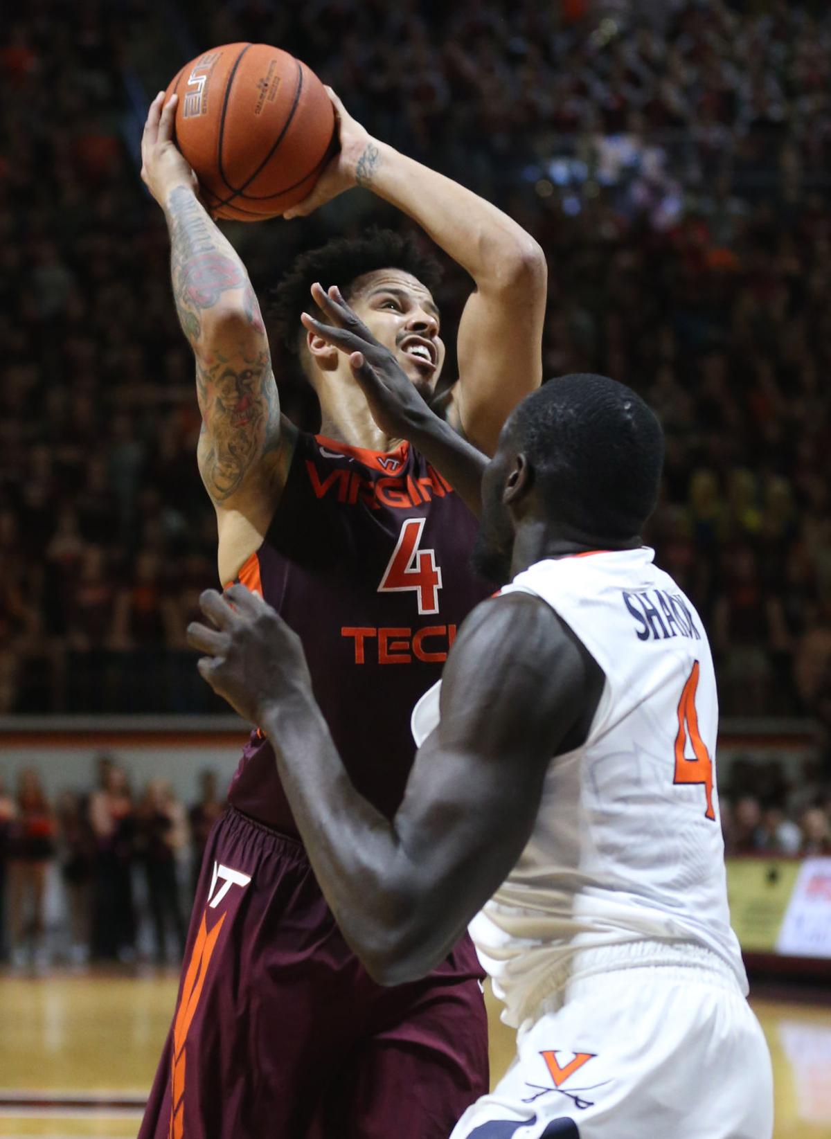 Allen Basket Gives Virginia Tech Double Ot Win Over Virginia