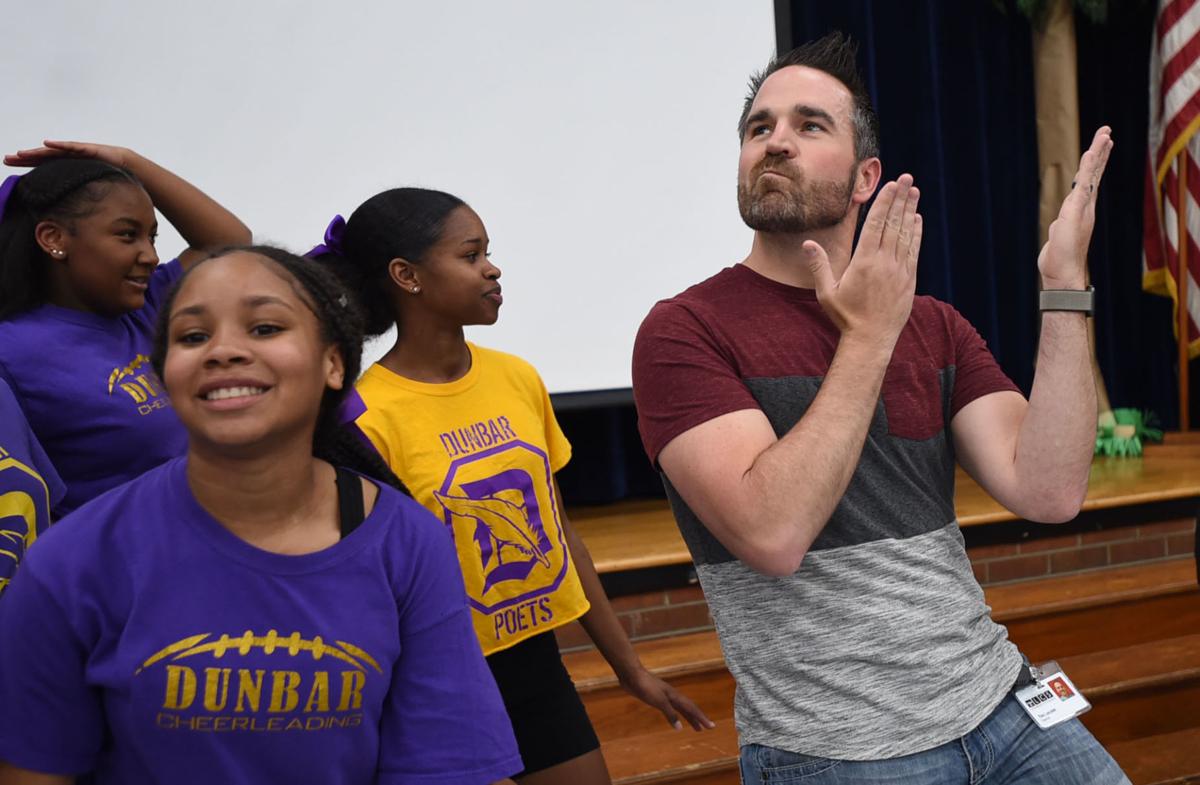 Photos Dunbar Cheerleaders Get Dearington Students Pumped Up For Sols Local News Newsadvance Com Please congratulate all the amazing writers from paul laurence dunbar middle; dunbar cheerleaders get dearington