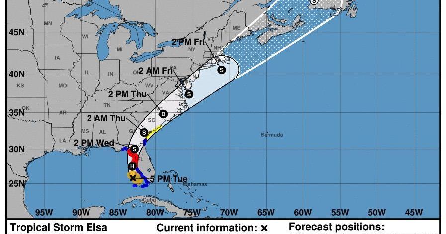 Tropical Storm Elsa expected to bring rain Thursday | Local News ...