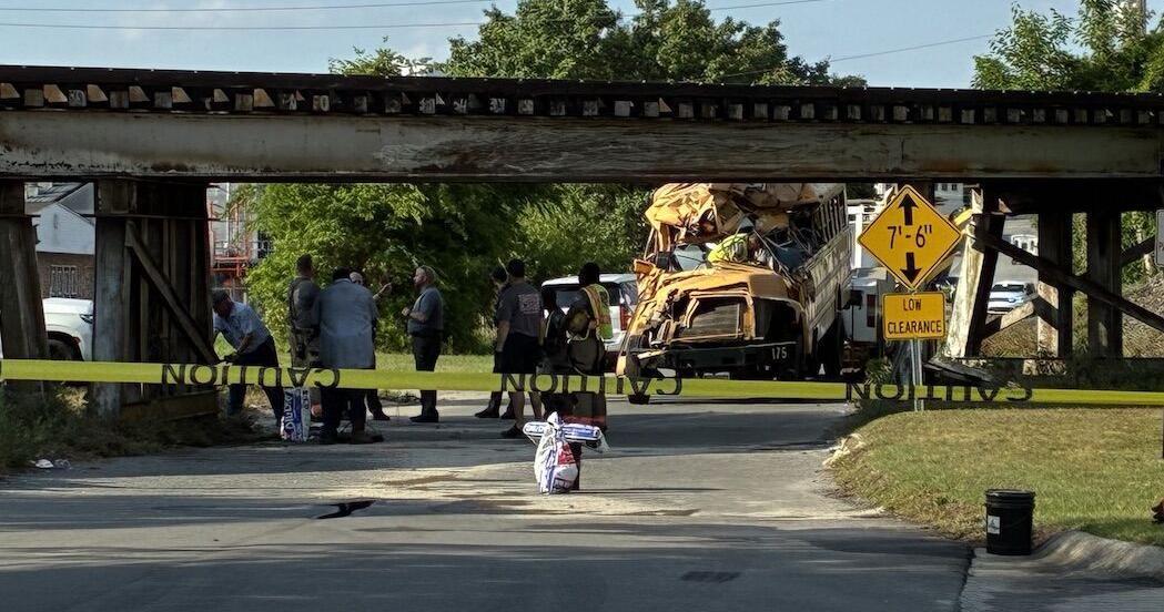 Bus accident sends driver, children to hospital