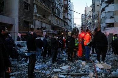 The strike wounded four people