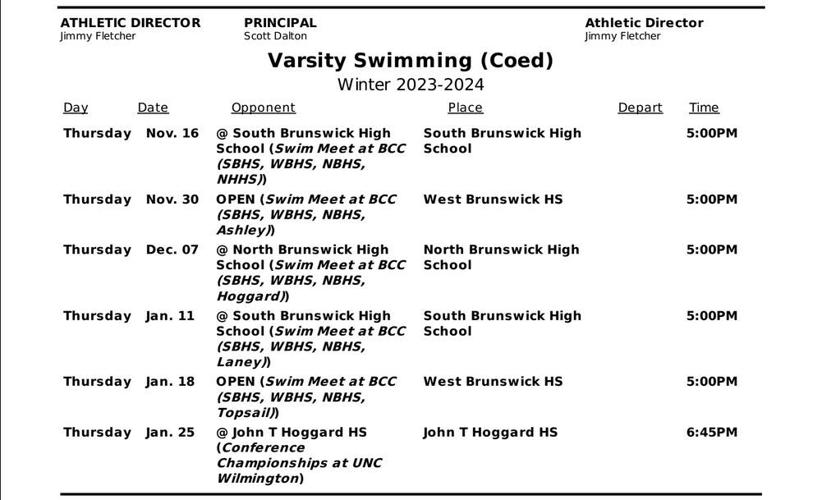 Winter Sports Schedules Sports