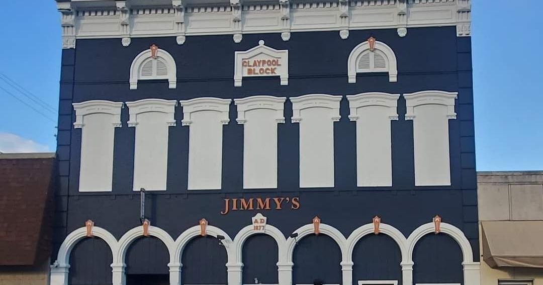 Looking Back Claypool Block Building overlooks 5th Street for 147