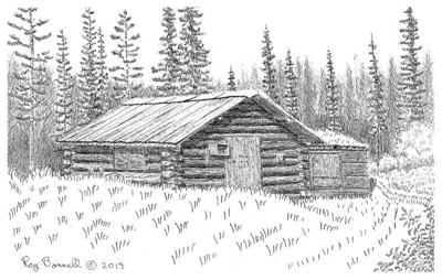 Old Brushkana Creek Cabin A Remnant Of Old Mining Era Sketches