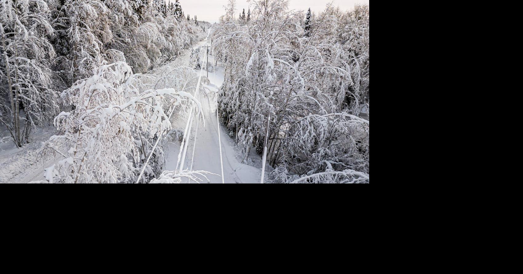 Thursday snow storm knocks out power for large swath of Interior Alaska ...