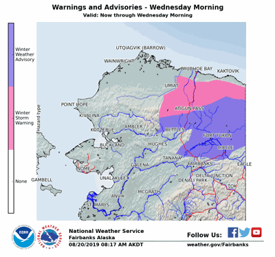 Here It Comes Snow Advisory Issued For Eastern Interior Alaska