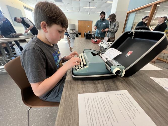 A boy and his typewriter