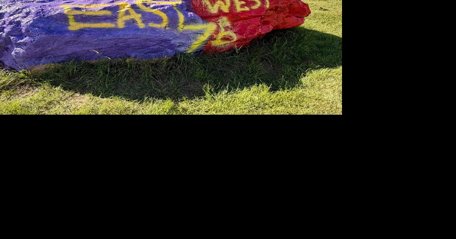50th reunion includes painting the spirit rock at Lathrop HS